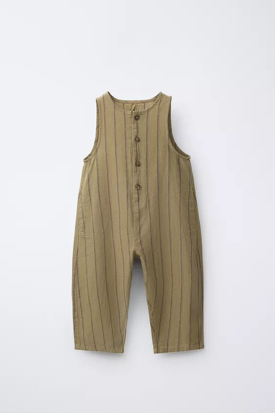 ZARA TIMELESS - 100% LINEN LONG OVERALLS | Zara US