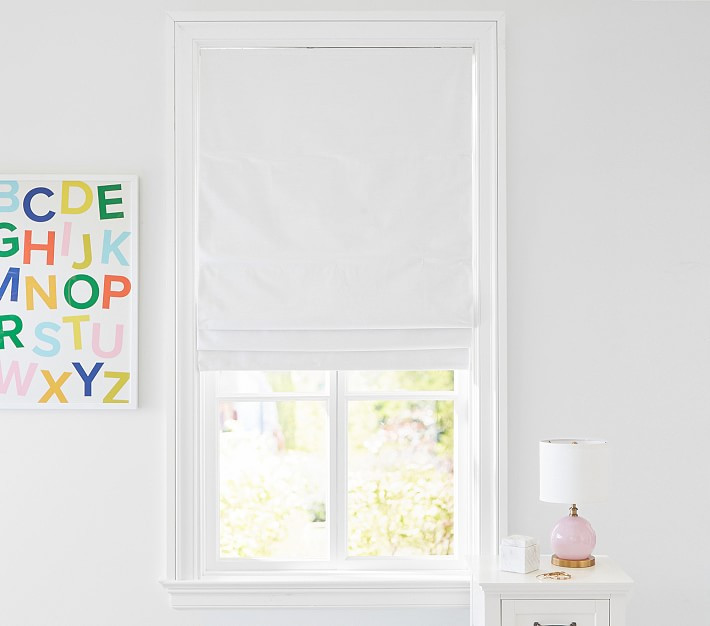 Linen Cordless Blackout Roman Shade | Pottery Barn Kids