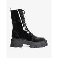 Chunky-soled glossy leather lace-up boots | Selfridges