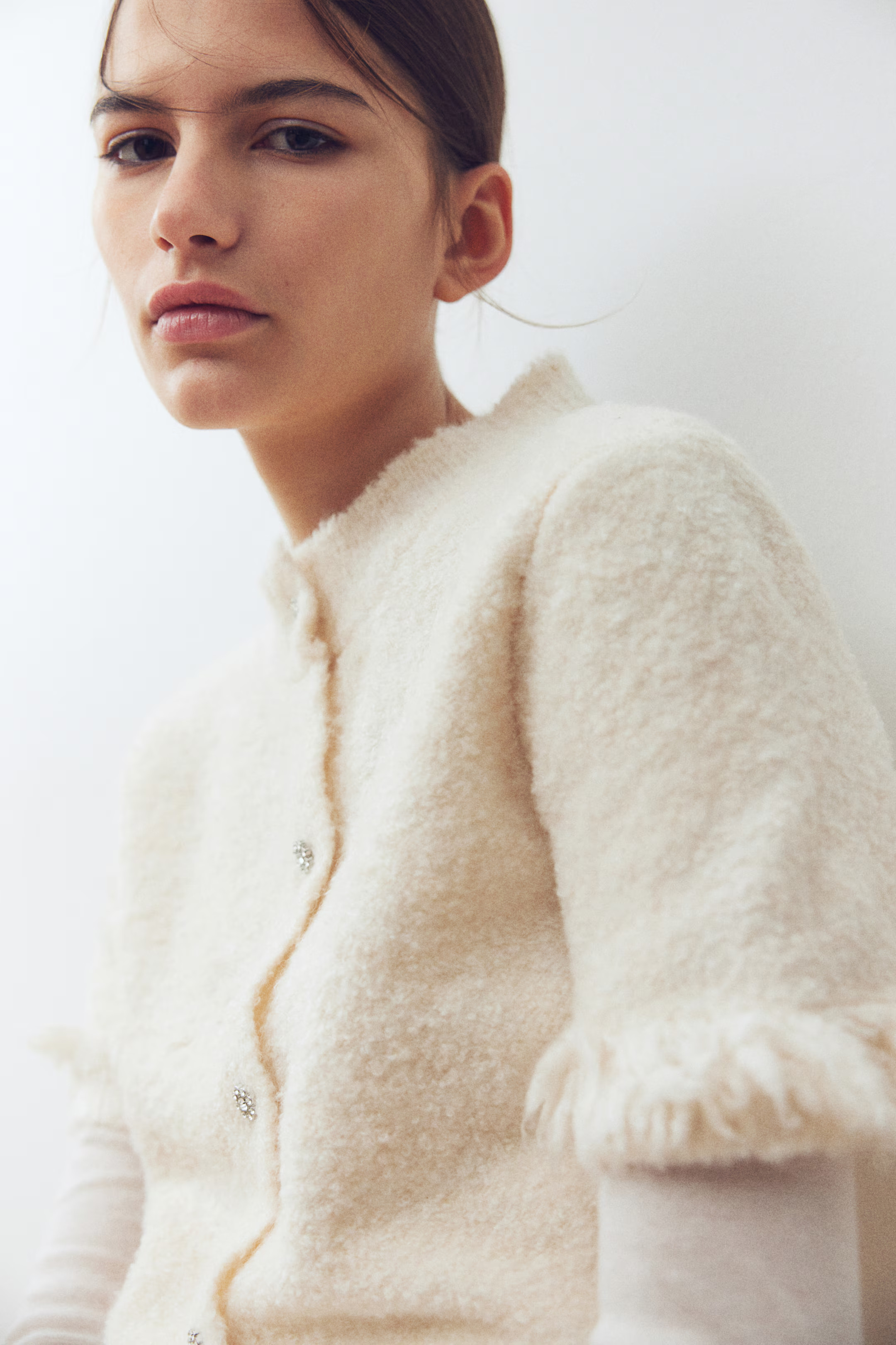 Gebreid bouclé vest | H&M (DE, AT, CH, NL, FI)