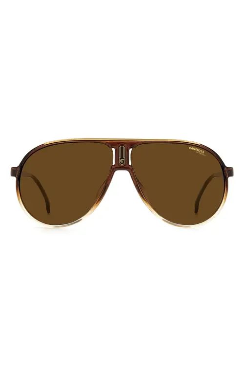 Carrera Eyewear 62mm Gradient Aviator Sunglasses in Brown Gradient /Brown at Nordstrom | Nordstrom