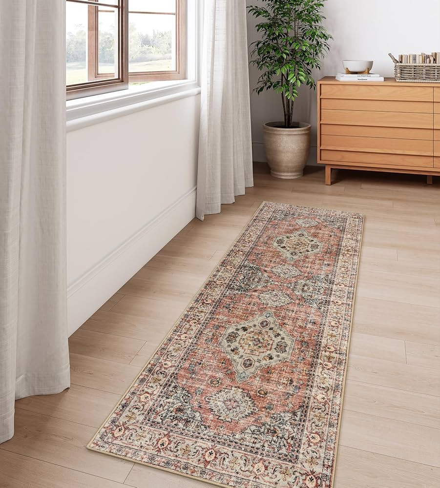 Lahome Oriental Hallway Runner Rug - 2x5 Washable Rug Runner Non Slip Kitchen Runner Rugs with Ru... | Amazon (US)