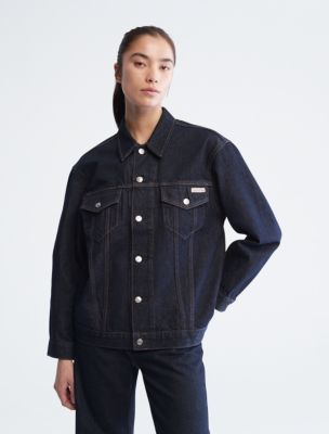 Oversized Indigo Trucker Jacket | Calvin Klein | Calvin Klein (US)