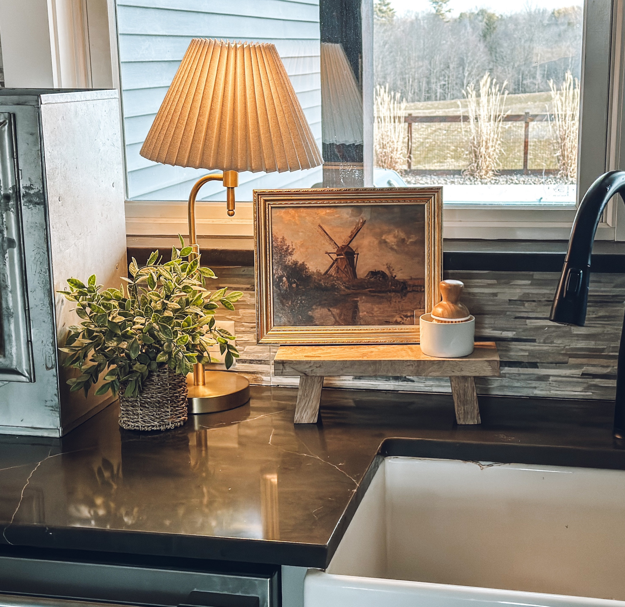 Every spot of your home should be cozy, especially where you spend a lot of time. As a mom of four, I spend a ton of time at the sink. And this light was perfect for cozying up this space. 

#LTKhome #LTKSeasonal #LTKstyletip