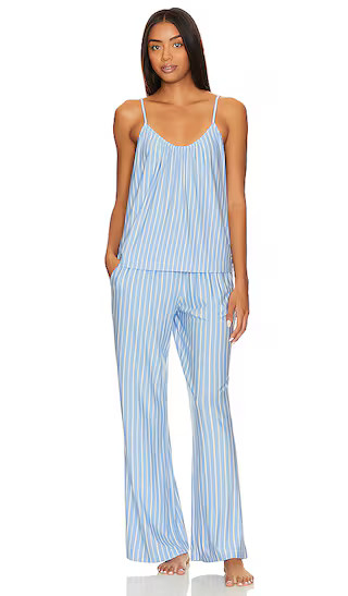 Gisele Cami & Pant PJ Set in Vista Blue & Ivory | Revolve Clothing (Global)