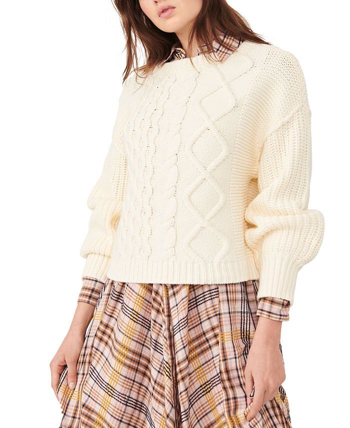 Free People Dream Cable-Knit Sweater & Reviews - Sweaters - Women - Macy's | Macys (US)