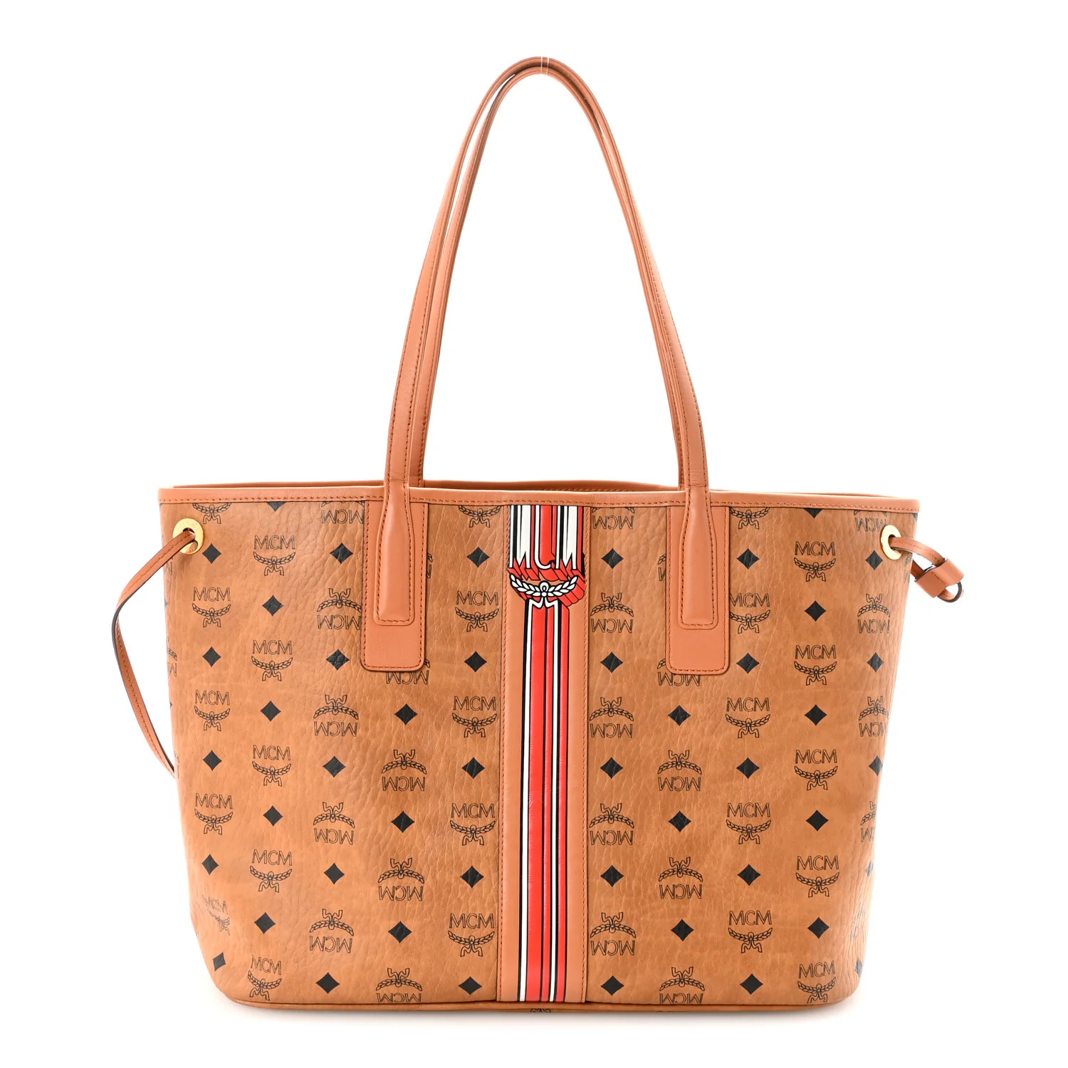 Visetos Medium Liz Reversible Shopper Tote Cognac | FASHIONPHILE (US)