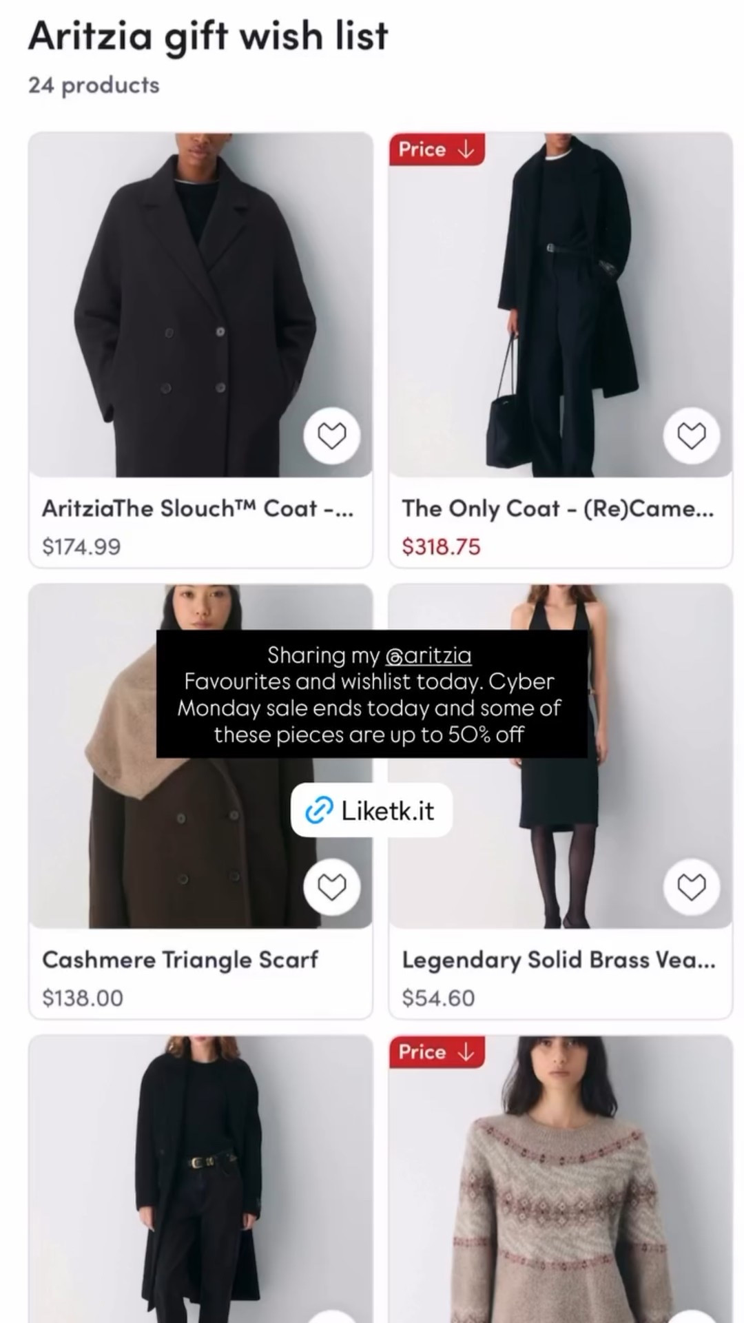 Sharing my @aritzia 
Favourites and wishlist today. Cyber Monday sale ends today and some of these pieces are up to 50% off

#LTKpetite #LTKcanada #LTKholiday