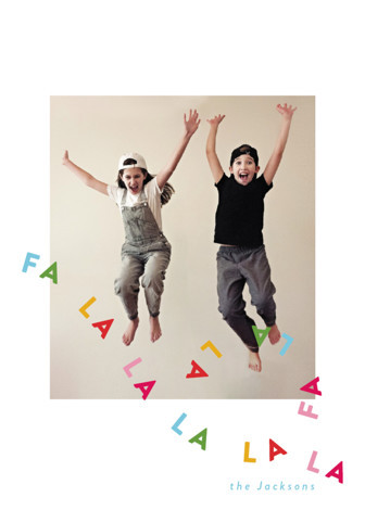 "Toboggan" - Customizable Holiday Photo Cards in Blue by Jackie Crawford. | Minted