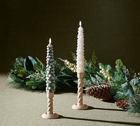 Flameless Tree Taper Candle | Pottery Barn CA