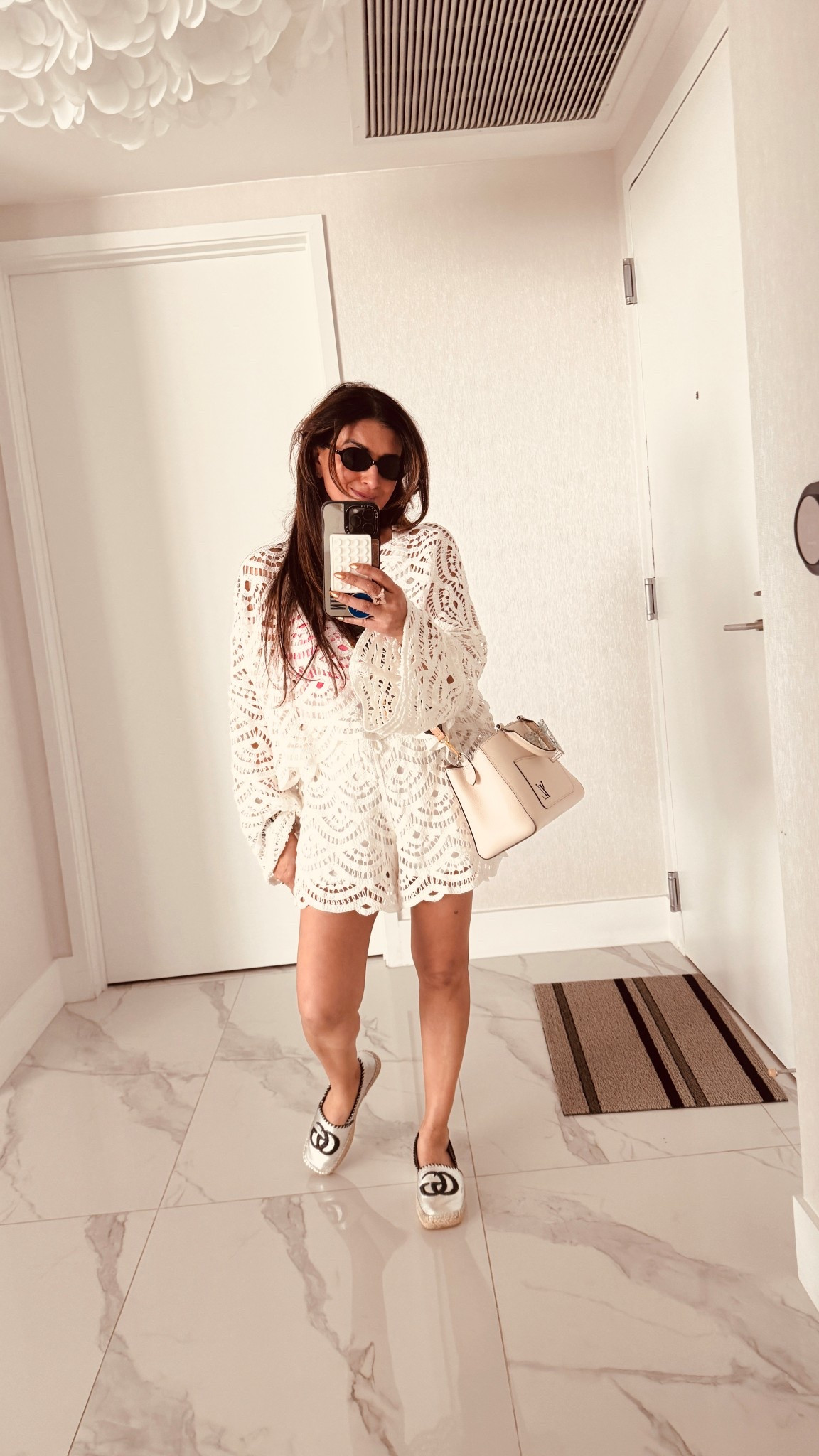 81° and rising… outfit switch! 🔥
Slipped into this crochet shorts set because Miami said humidity. Paired it with my forever-comfy Gucci flats/espadrilles — truly the MVPs of my vacation wardrobe.
Linking these shades 

#LTKOver40 #LTKHoliday #LTKU