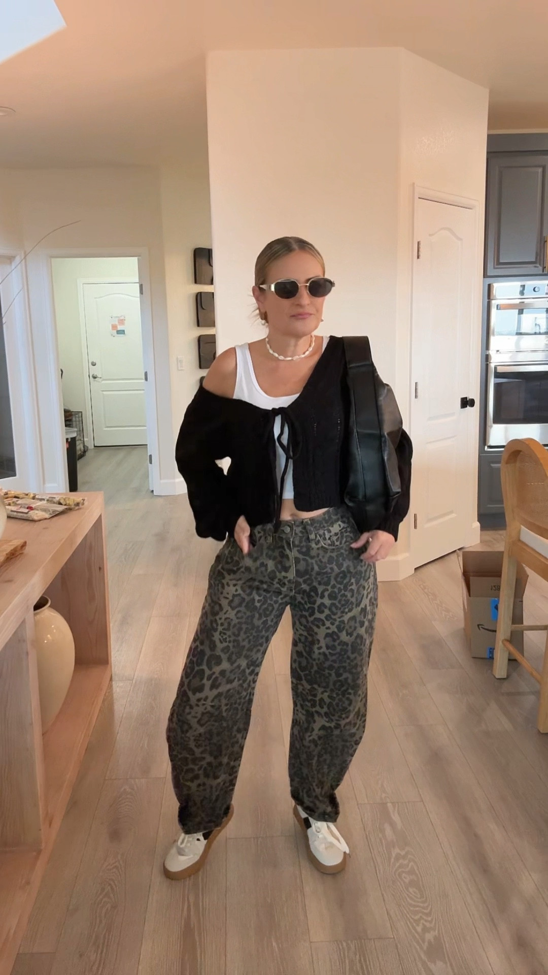 Another leopard print pant outfit! I swear by these pants! 

#LTKStyleTip #LTKOver40 #LTKFindsUnder50