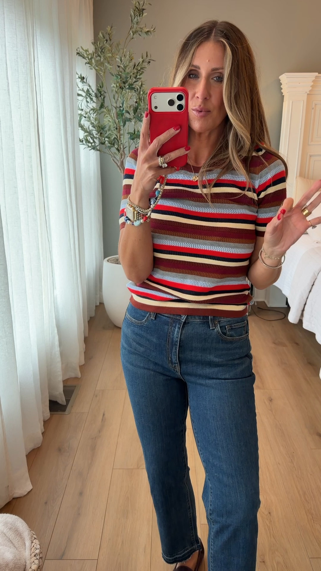 Size small stripe top
Size 8 denim

#LTKOver40 #LTKMidsize #LTKootd