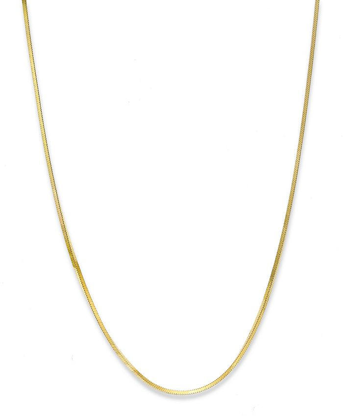 18K Gold over Sterling Silver Necklace, 16" Thin Snake Chain Necklace | Macys (US)