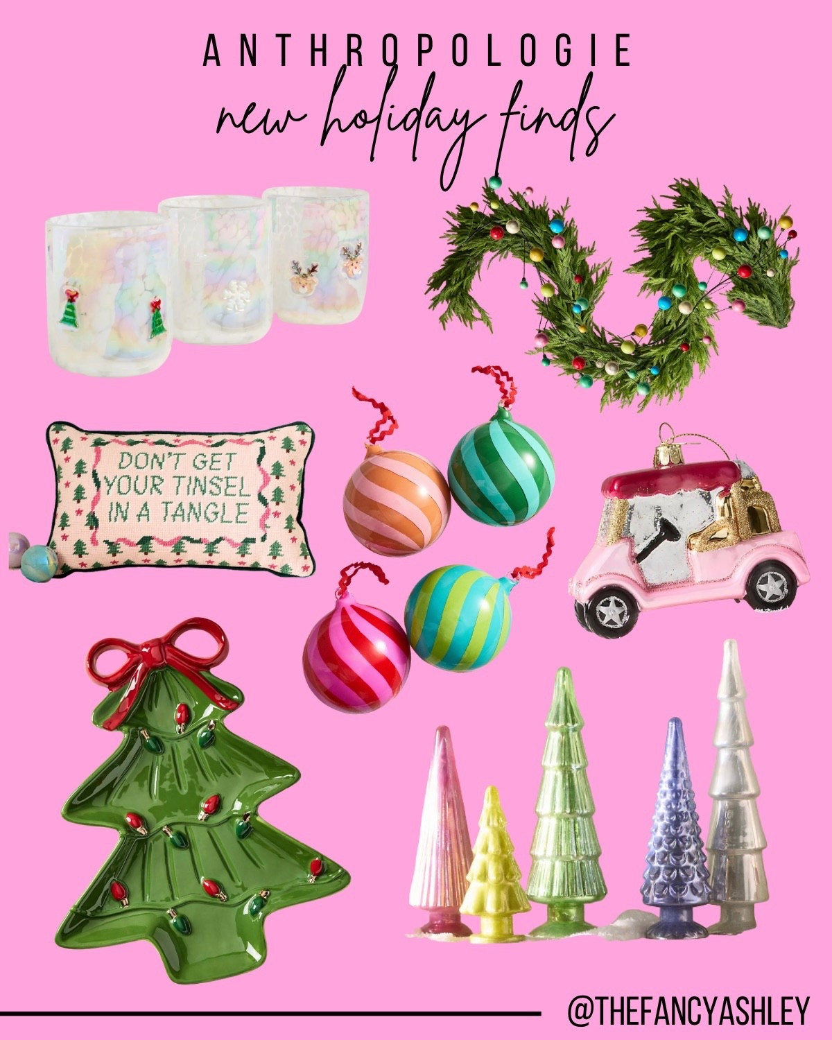 Anthropologie new holiday finds! I'm obsessed with all the cute new Anthro holiday finds - so much cute home decor and gift ideas. Rounded up a few faves, how cute is the golf cart ornament for the golf lover in your life? Adding to cart! Anthropologie decor | holiday gifts | Christmas ornaments | gift guide | Anthro finds | holiday decorations | unique gifts | festive decor | golf gifts | holiday shopping

#LTKHome #LTKSeasonal #LTKHoliday