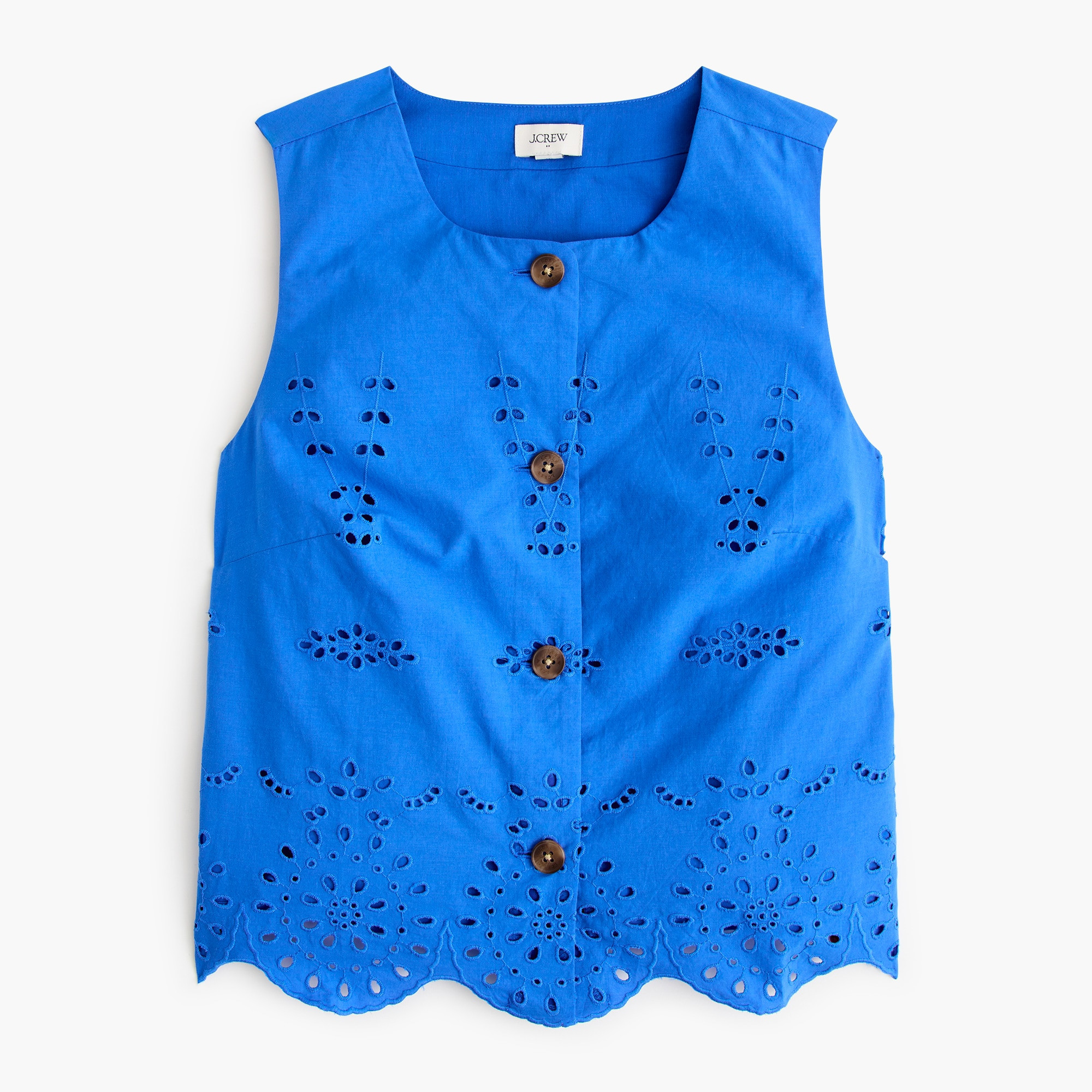 Eyelet button-front shell | J.Crew Factory