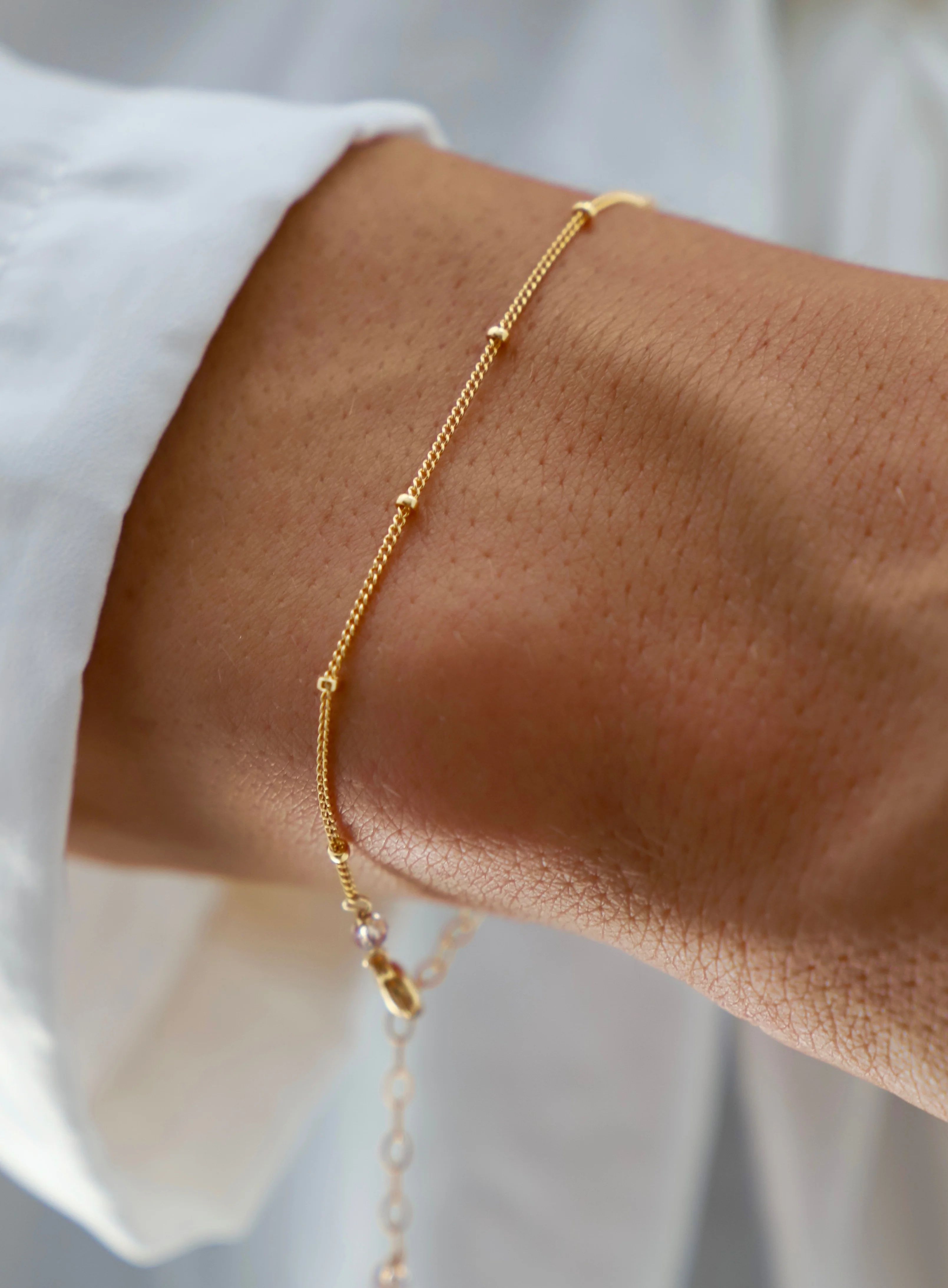 DELICATE BALL CHAIN BRACELET | Katie Waltman Jewelry