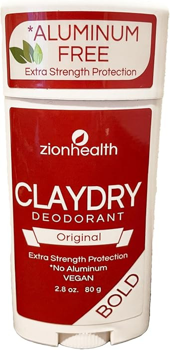 Zion Health Zionhealth Clay Deodorant Original Extra Strength Protection, Bold, 2.8 Oz | Amazon (US)