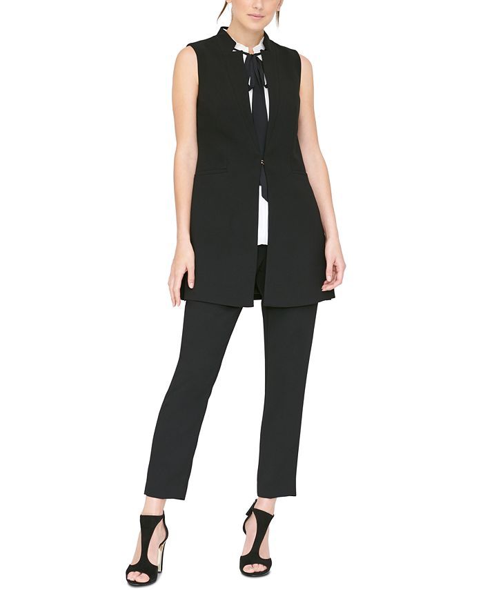 DKNY Sleeveless Lapel Vest & Reviews - Jackets & Blazers - Women - Macy's | Macys (US)