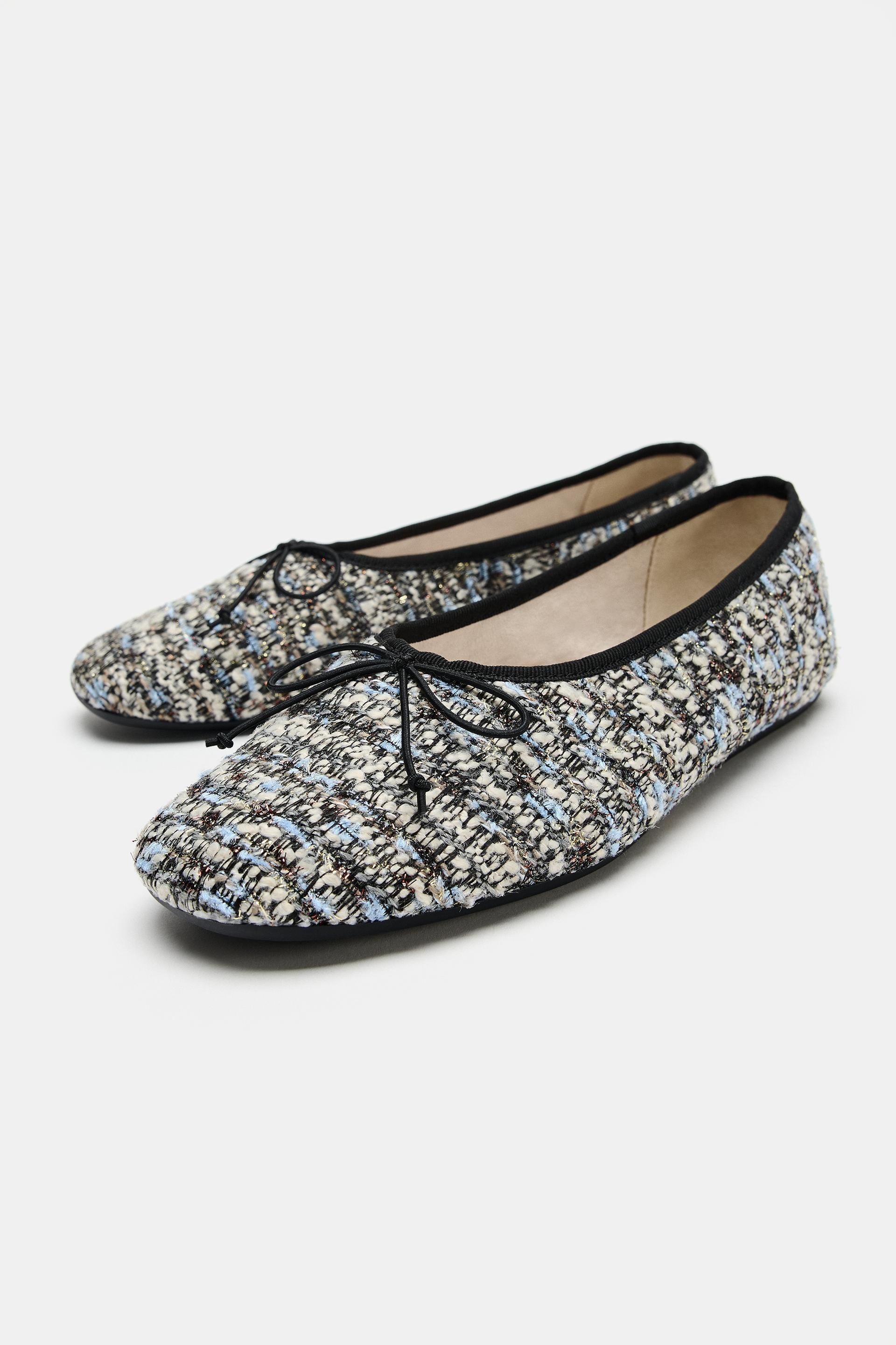 FABRIC BOW BALLET FLATS | Zara Canada