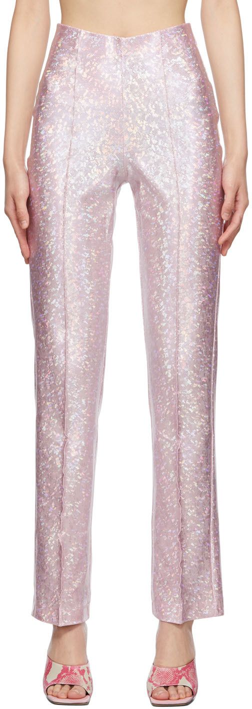 Pink Shimmer Lissi Trousers | SSENSE