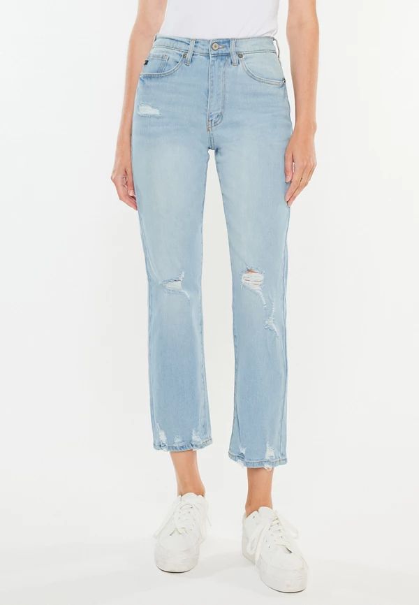 KanCan™ Light High Rise Ripped Slim Straight Jean | Maurices