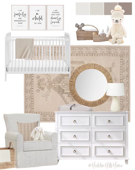 Neutral baby nursery mood board, modern-transitional nursery mood board, nursery decor, neutral baby room design #babyroom

#LTKhome #LTKbaby #LTKsalealert