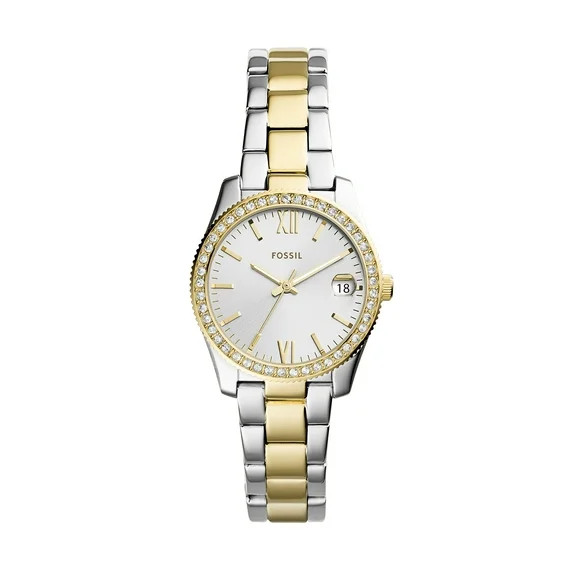 Fossil Women's Scarlette Three-Hand Date, Two-Tone Stainless Steel Watch | Walmart (US)