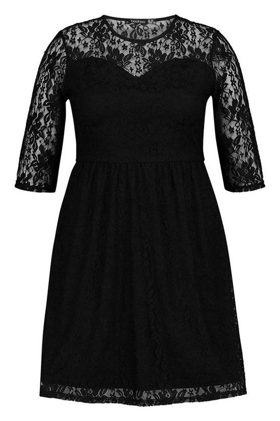 Plus Lace Smock Dress | Boohoo.com (US & CA)