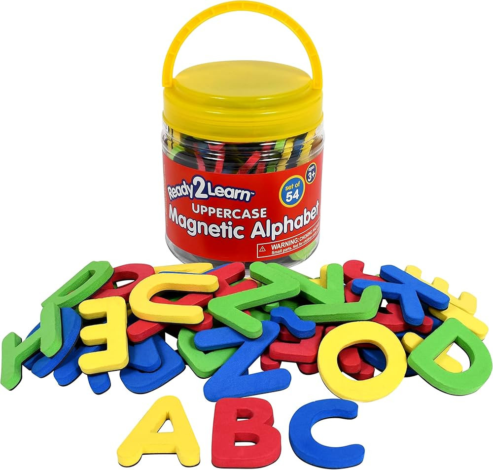 READY 2 LEARN Magnetic Alphabet - Uppercase - 52 Letters - Foam Magnetic Letters for Refrigerator... | Amazon (US)