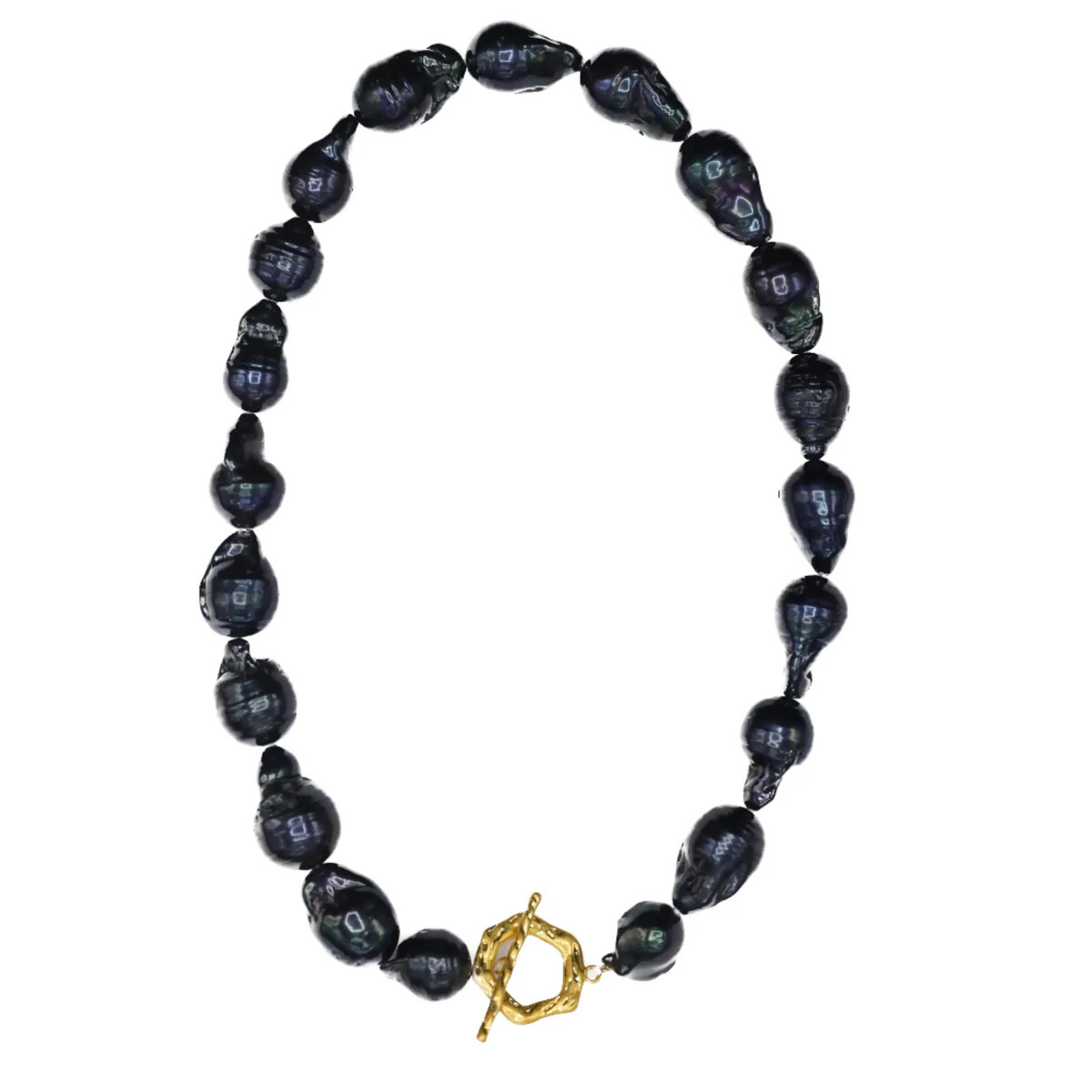 Soiree Pearl Baroque Necklace- Navy - Ahava J | Ahava Jewels