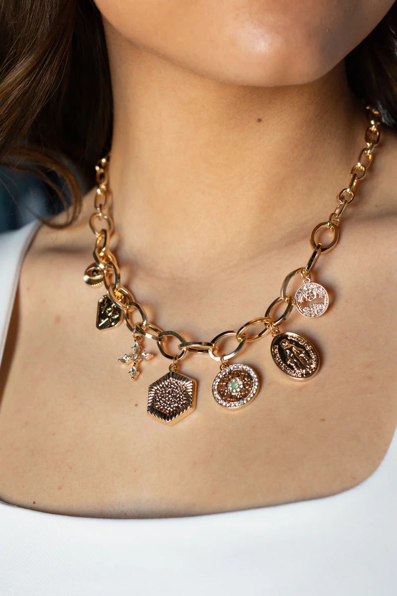 Top Pick Gold Charm Necklace | Apricot Lane Boutique
