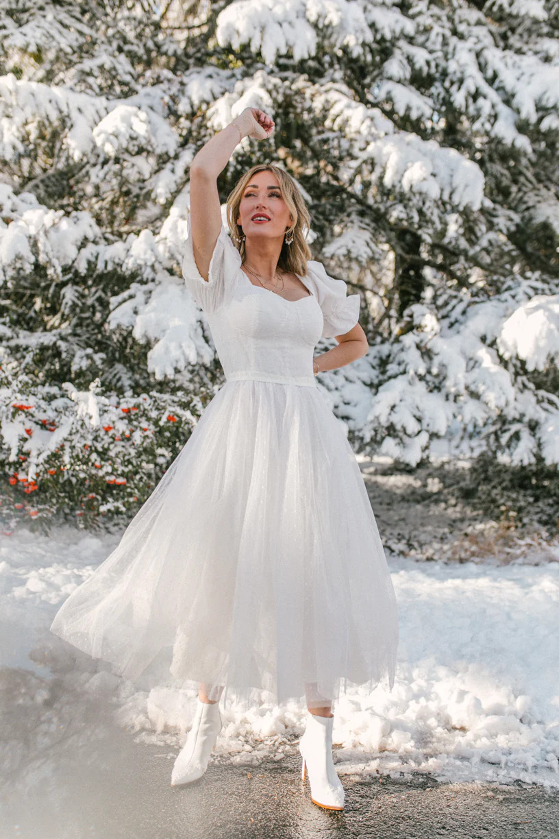 Ballerina Dress in White | Ivy City Co