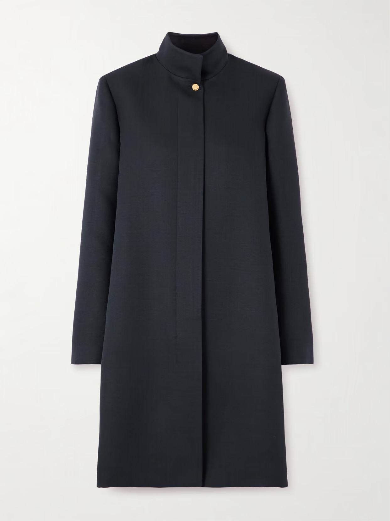 Loro Piana - Danny Wool And Silk-blend Coat - Blue | NET-A-PORTER (US)
