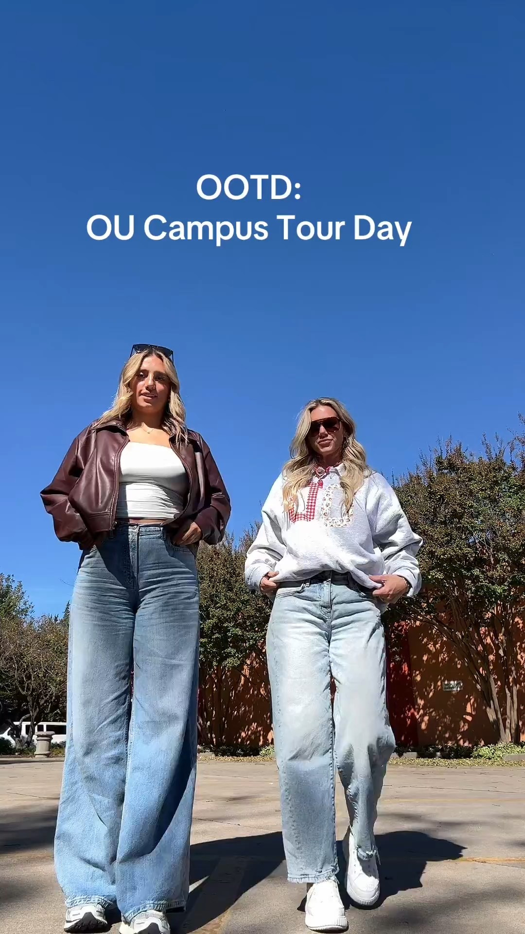 matching the vibe, not the outfit 😎
me in my OU layers + jeans, her in that sporty leather + Nikes 🔥
comfy, casual, and totally us.
#ootd #ltkfall #ltkcollege #ltksweaterstyle #oucampus #momanddaughterlook 

#LTKStyleTip