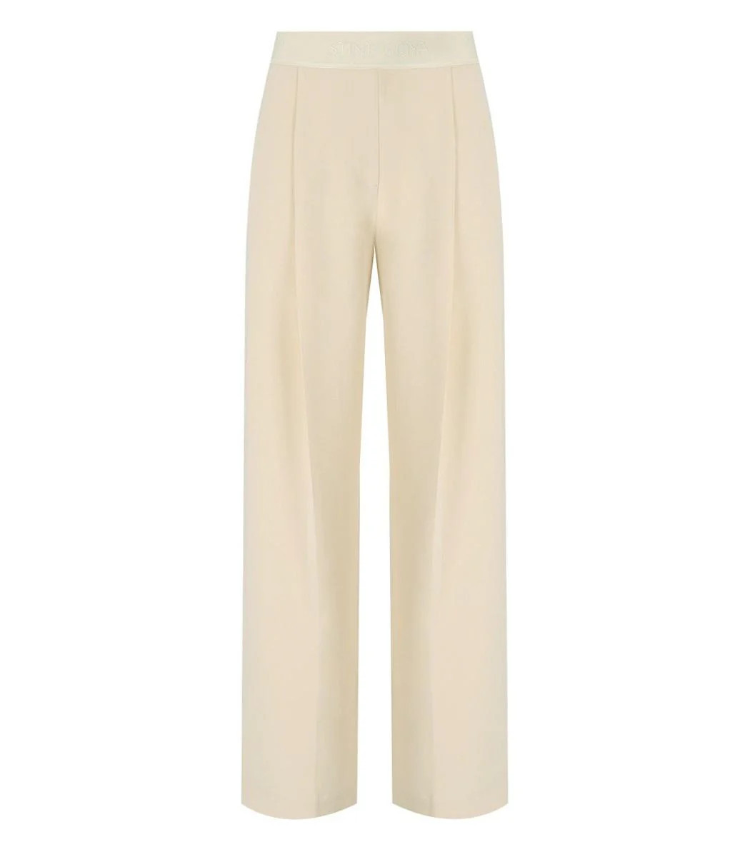 Stine Goya Ciara Ivory Wide Leg Trousers | Baltini