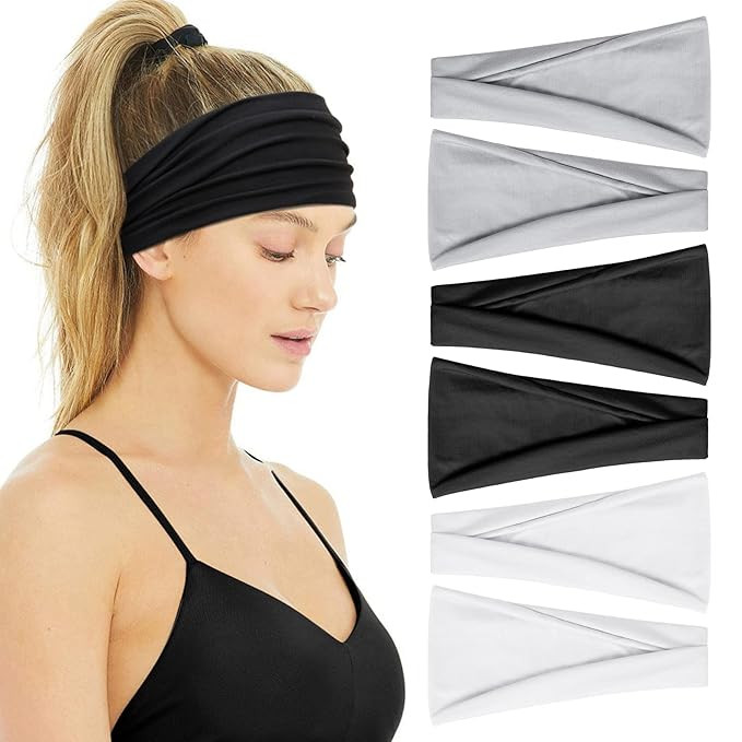 Huachi Headbands for Women Non Slip Workout Gym Headbands Sweat Bands Womens Head Bands Hairbands... | Amazon (US)
