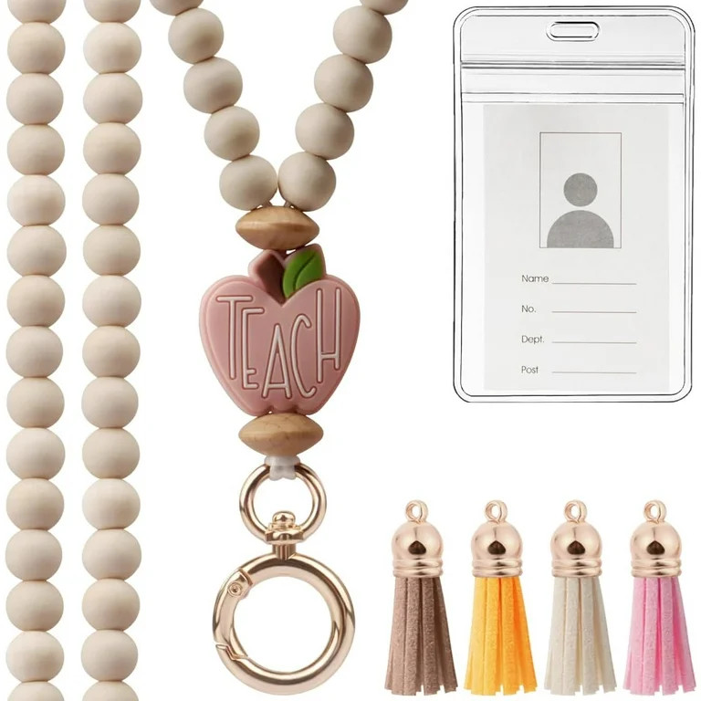 Sherry Cute Teacher Lanyard with Breakaway Clasp - Stylish ID Badge Holder for Teachers, School S... | Walmart (US)