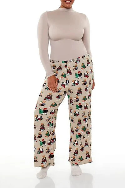 Plus Size Teddy Bear Pajama Pants | Forever 21