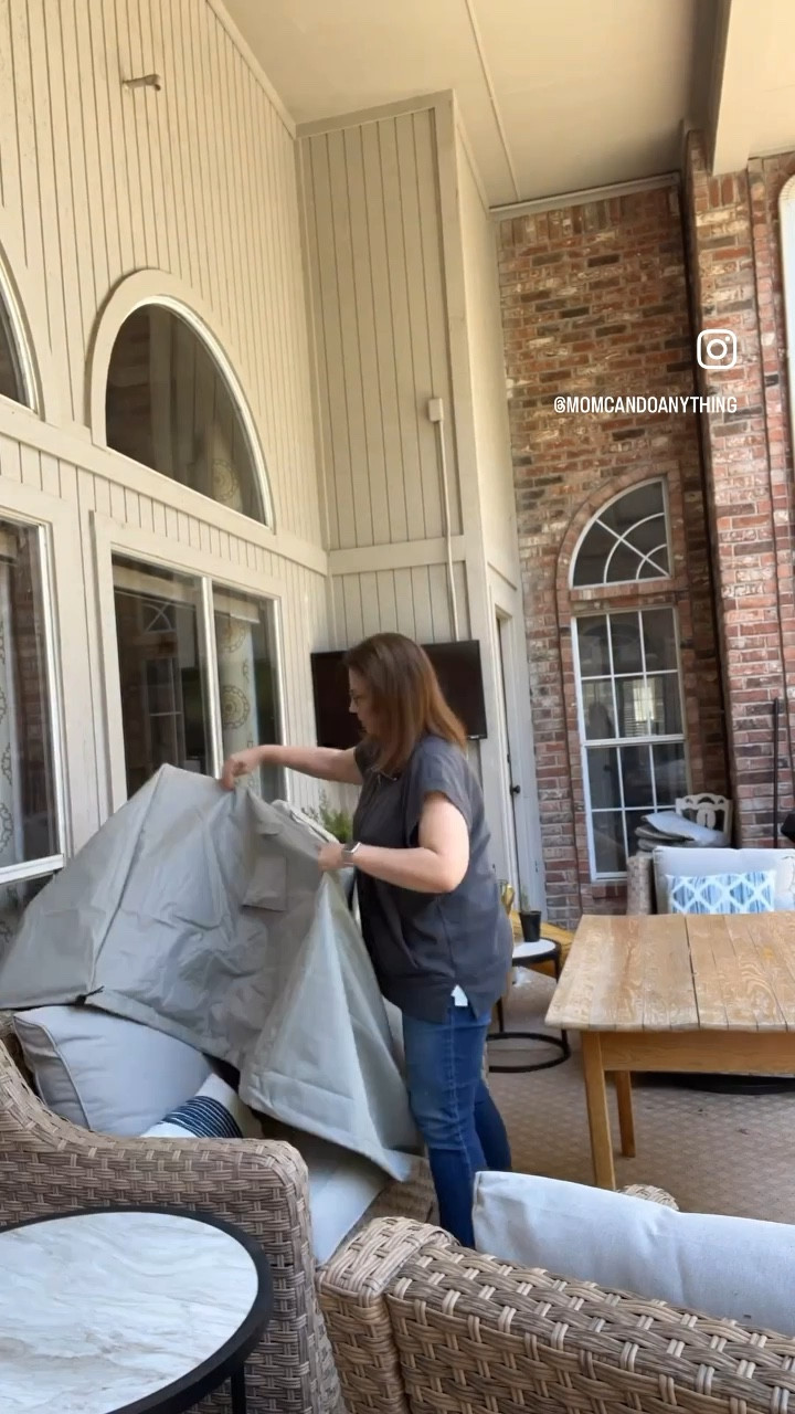 These covers have saved me from my annual pollen clean up on my furniture!  Usually I have to wash everything in the washing machine, but this year I put my covers on my furniture before the pollen started.  It worked like a charm!  My cushions are fresh and clean and no need to wash!  

This furniture set comes with covers!  The set includes a sofa, two swivel chairs, two side tables and covers.  It’s also on sale!  So affordable!  All of this is under $1,200.  

One of the best purchases I’ve ever made! 

#LTKsalealert #LTKhome #LTKSeasonal