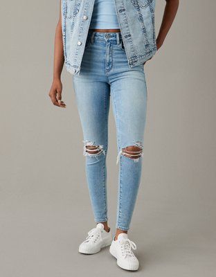 AE Next Level Ripped Super High-Waisted Jegging | American Eagle Outfitters (US & CA)