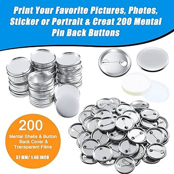 600 Pieces Blank Button Making Supplies Round Badge Parts Metal Pin Button Kit for Badge Make Mac... | Amazon (US)