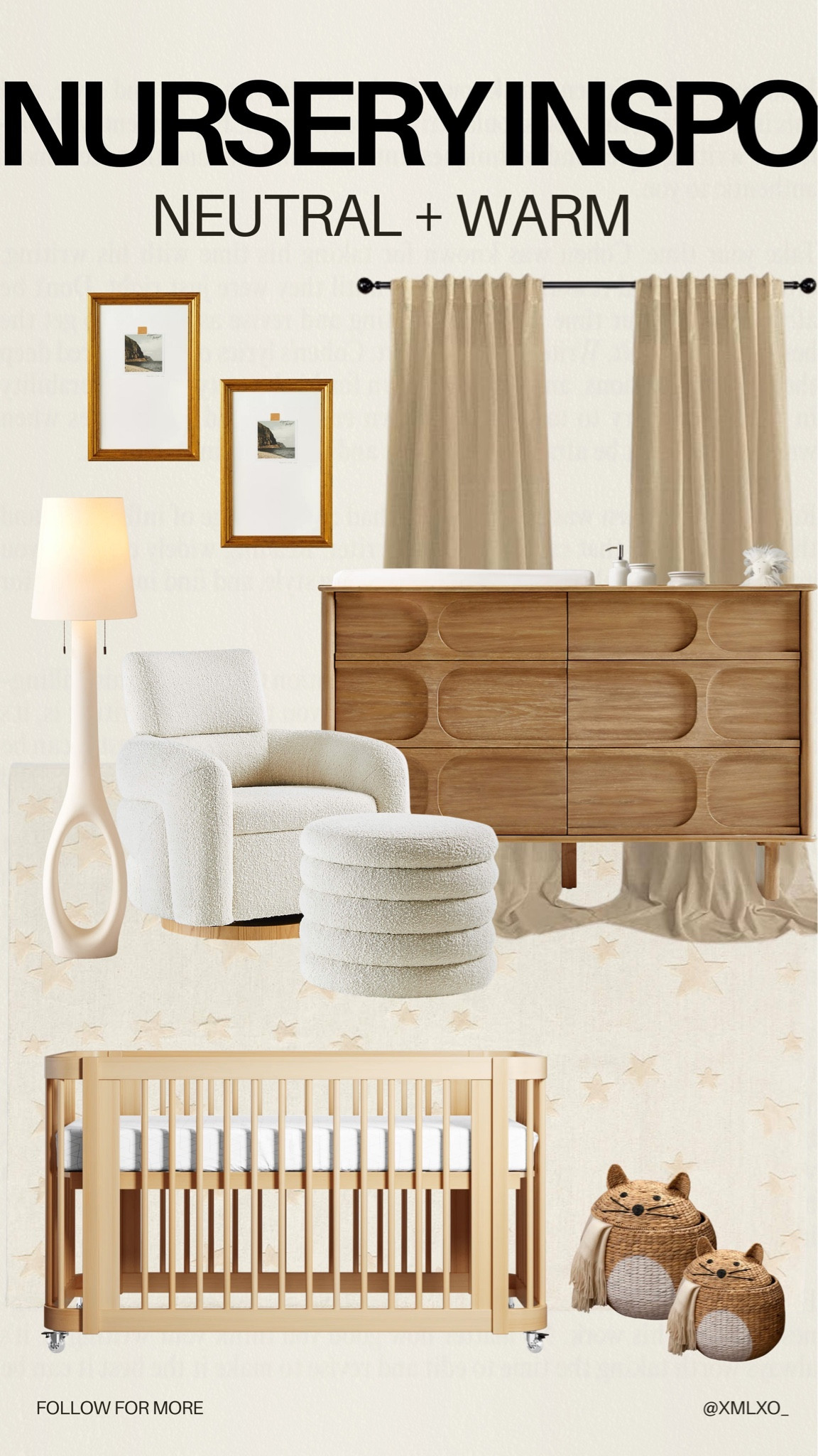 Nursery Inspo: Neutral + Warm! Love this for either a girl or a boy. The crib is the Wave crib by Nestig, love the three-in-one and on wheels!

#nurserydesign #nurseryinspo #neutralnursery #interiordesign #homedecor #interiors

#LTKhome #LTKbaby #LTKbump