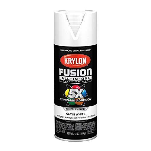 Krylon K02753007 Fusion All-In-One Spray Paint for Indoor/Outdoor Use, Satin White, 12 Ounce (Pac... | Amazon (US)