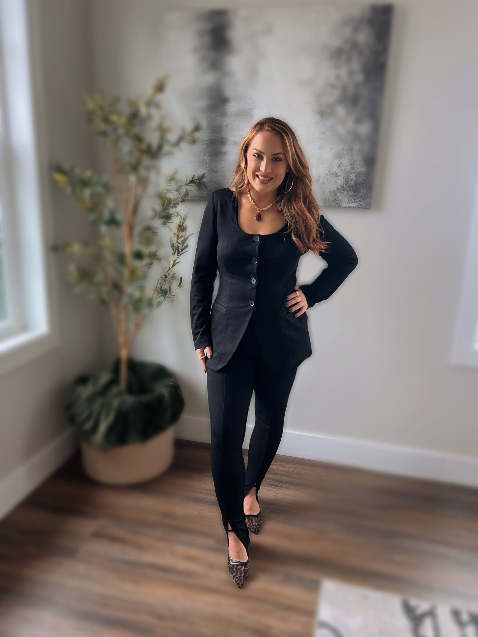 ✨Power look, but make it Walmart✨
This blazer and pant combo is giving chic, confident, and classy — all while staying totally budget-friendly! The fit is incredible and the material feels so luxe. I love how the tailored jacket and sleek stretch pants pair perfectly with leopard heels for that extra pop 🖤

Shop this affordable workwear look now — perfect for office days, meetings, or holiday events!

Walmart outfit, Walmart fashion, women’s black blazer, affordable workwear, business casual outfit, chic outfit ideas, fall outfit inspo, midsize fashion, LifeStyledByLindsey

#LTKStyleTip #LTKMidsize #LTKFindsUnder50