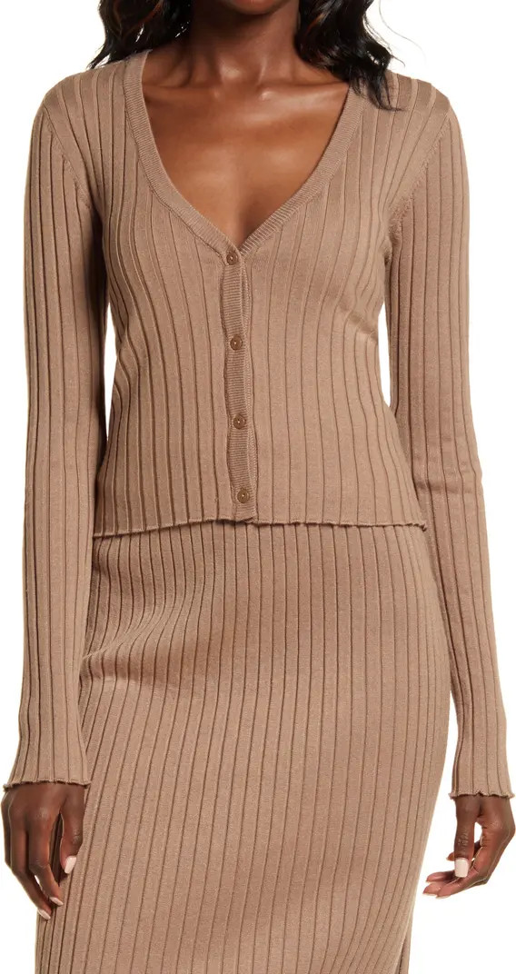 VERO MODA Avia Ribbed Cardigan | Nordstrom | Nordstrom