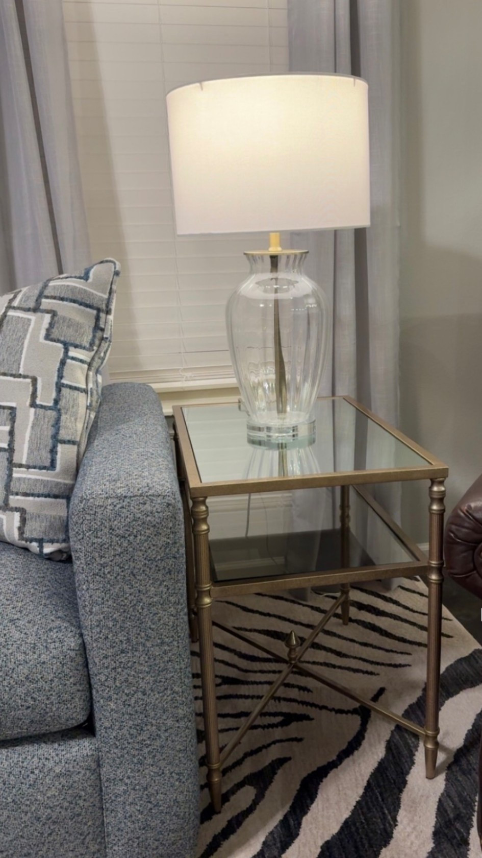 Ordered these Amazon mirror glass end tables for my mom’s house. They are so good! They are not a brass or bright gold color. Very light gold color. Great price of only $135. It’s large. 

#LTKHome