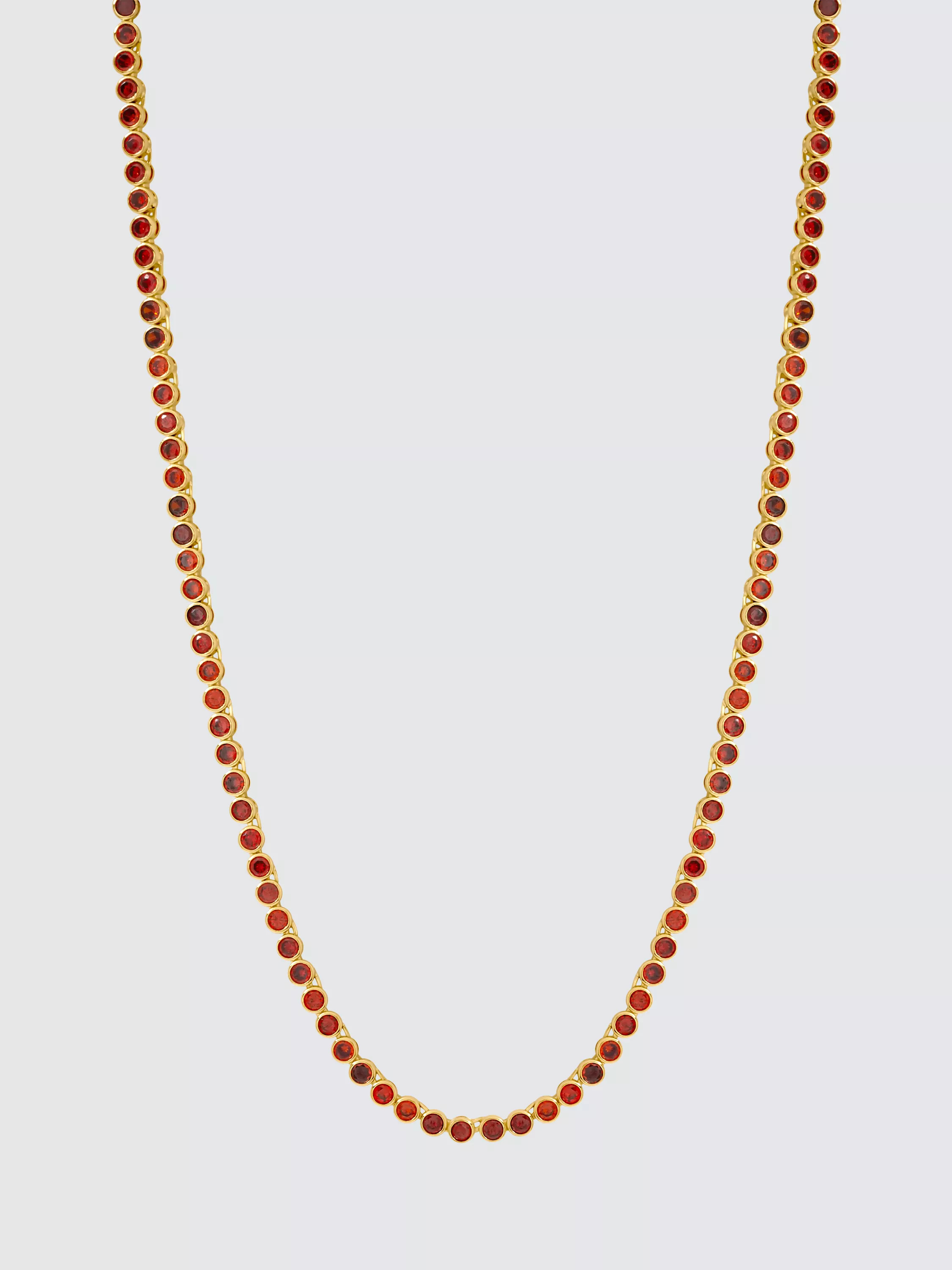 Jon Richard Red Cubic Zirconia Tennis Necklace, Gold | John Lewis (UK)