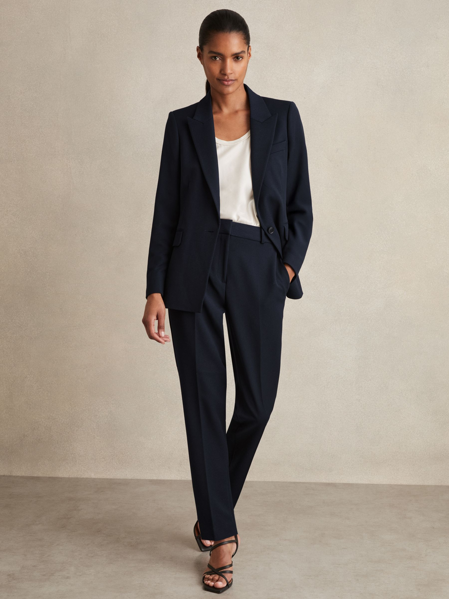 Slim Fit Suit Trousers in Navy | Reiss US