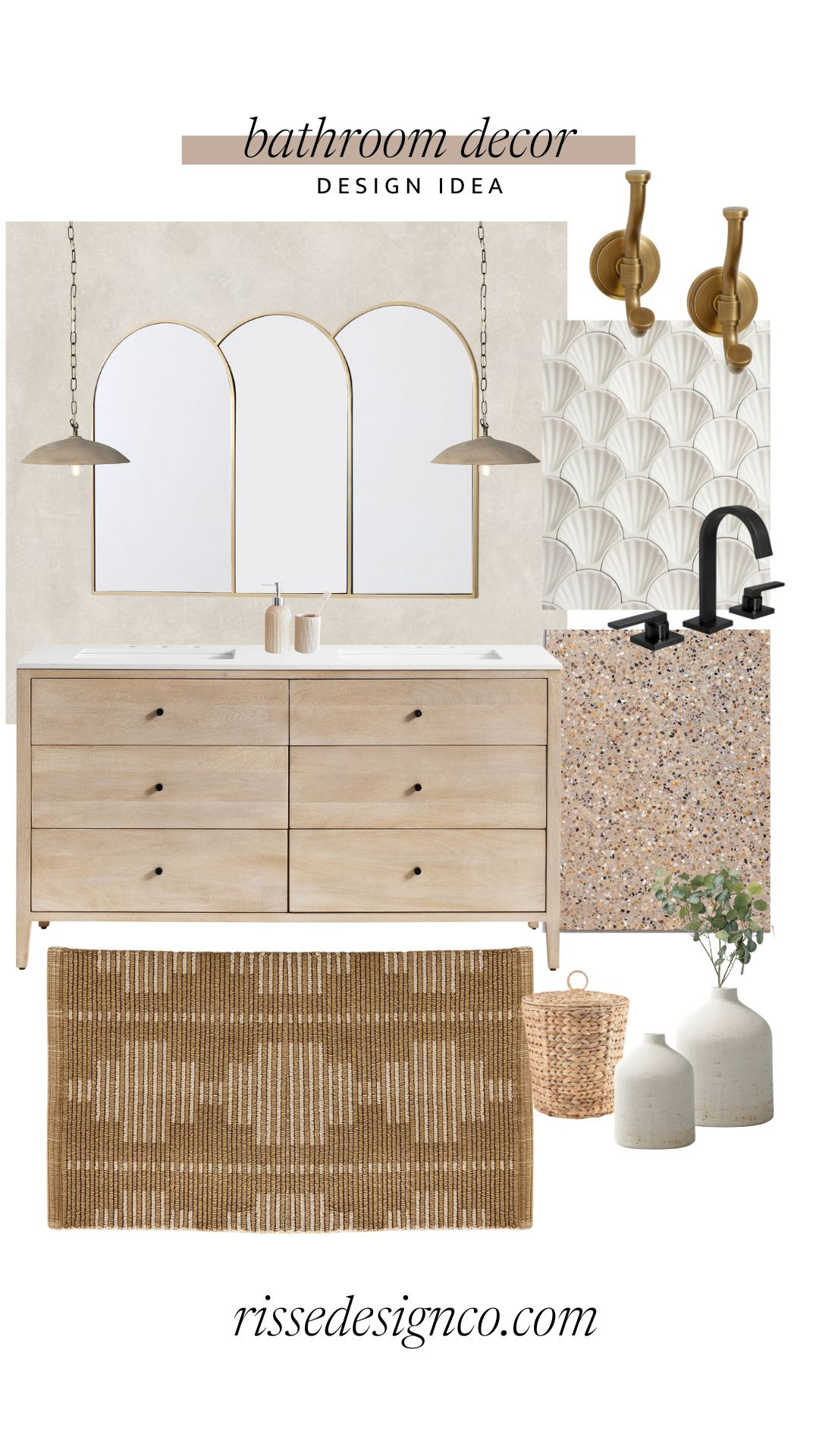 Neutral and modern beach house bathroom home decor and design idea 

 #LTKHome